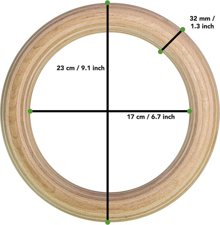 Image du produit Tunturi Turnringe Gym Rings aus Holz