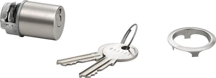 Actual product image Junie 7638 ASS locking insert cylinder lock BN 0101, brass nickel-plated matt