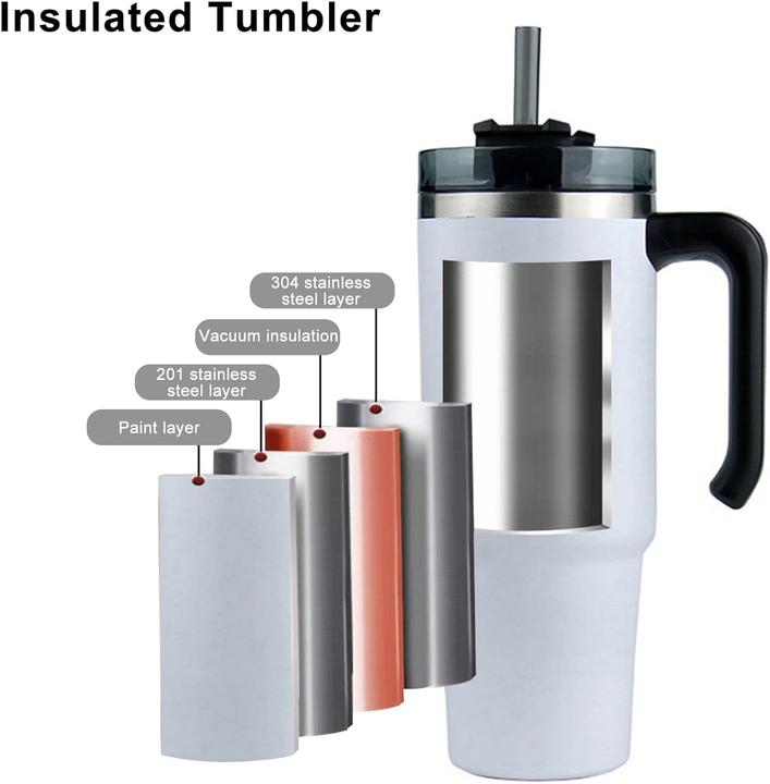Produktbild ASMI Edelstahl Thermobecher, Kaffeebecher, Auto-Tumbler-Becher, 900ml (0.89 l)