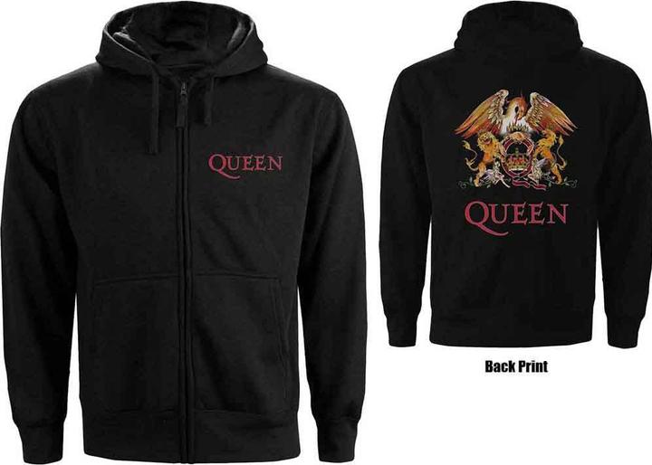 Queen Classic Crest Back Print (Zipper-Hoodie)