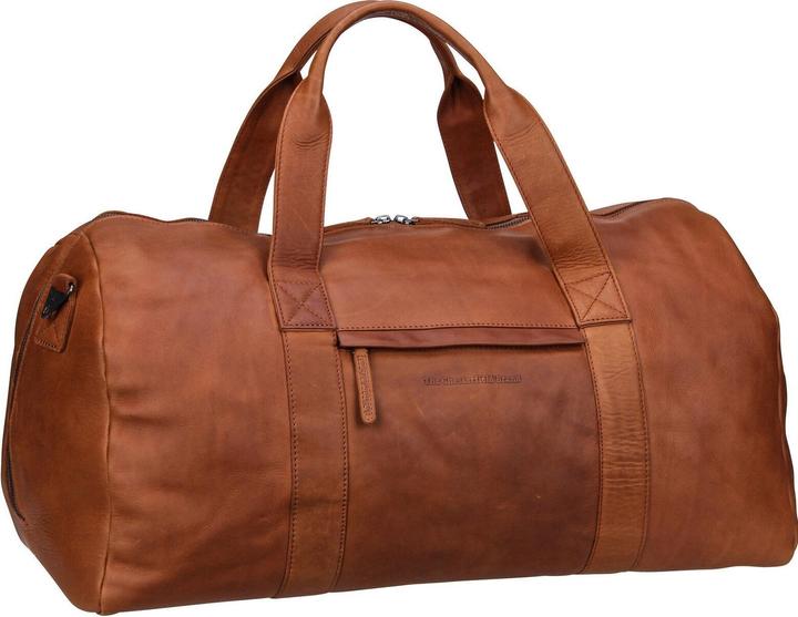 Produktbild The Vegan Cow Chesterfield Brand Leren Weekendtas Cognac Hudson (54 l)