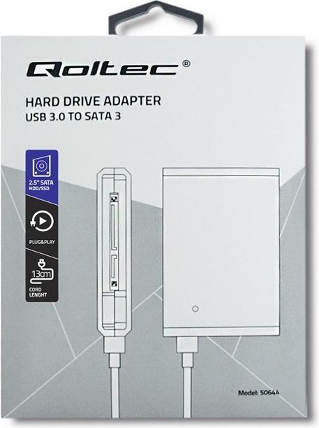 Produktbild Qoltec Hard Drive Adapter USB 3.0 HDD/SSD (SATA, USB 3.0)
