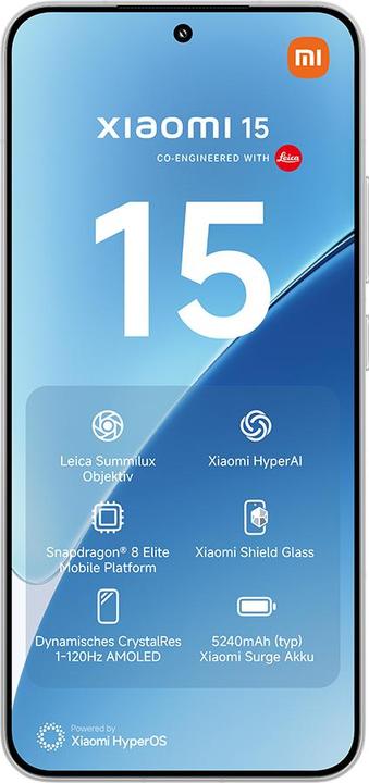 Produktbild Xiaomi 15 + Robot Vacuum S20 Launch Bundle (512 GB, White, 6.36", Dual SIM, 50 Mpx, 5G)