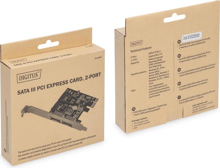 Produktbild Digitus SATA III PCI Express Karte, 2-Port