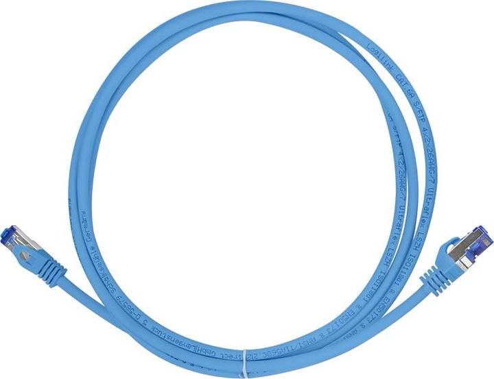 Actual product image LogiLink Patch cable Ultraflex, Cat.6A, S/FTP, 1.0 m, blue (S/FTP, CAT6a, 1 m)