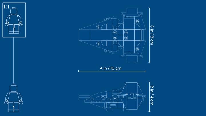 Actual product image LEGO Microfighters Sith Infiltrator (75224, LEGO Star Wars)