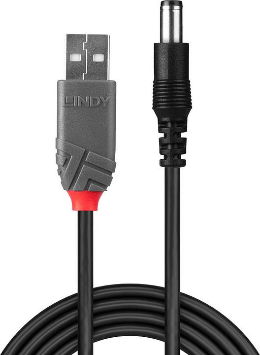 Actual product image Lindy Adapter cable USB A St - DC 5.5/2.5mm (1.50 m, USB 2.0)