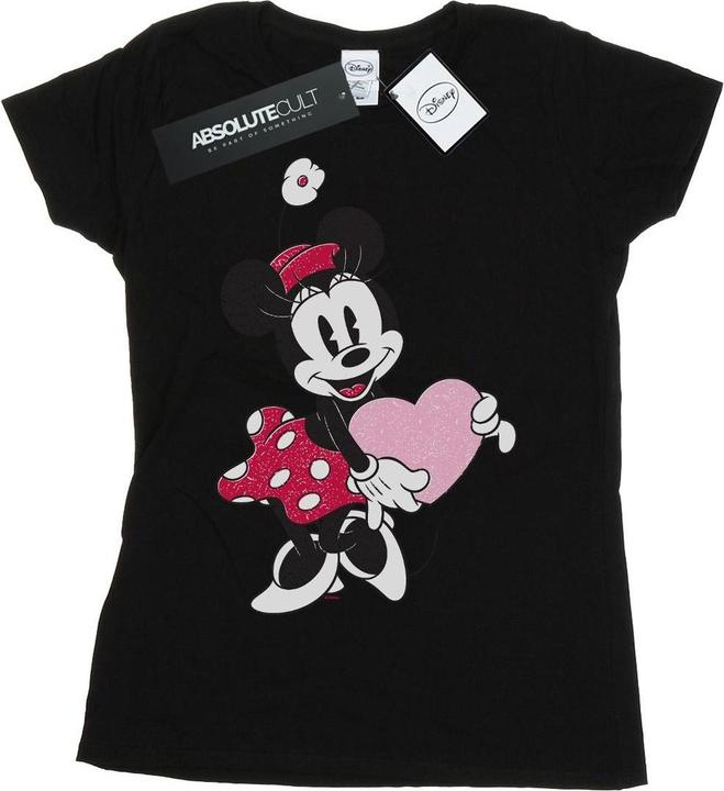 Actual product image Disney Womens/Ladies Minnie Mouse Love Heart Cotton T-Shirt (XXL)