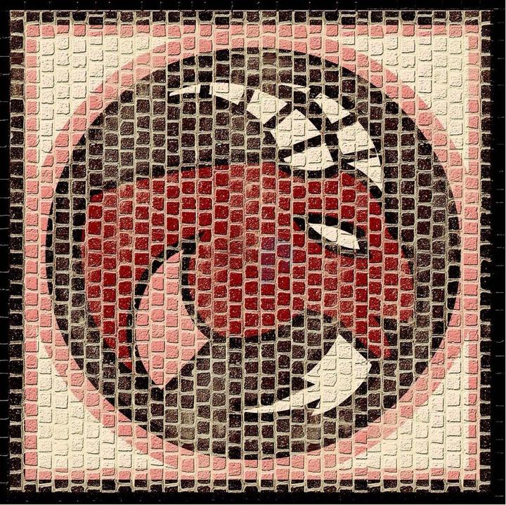 Image du produit Block Cuit. Mosaïque de pierre céramique - Signe du zodiaque Capricorne (21 x 21 cm)