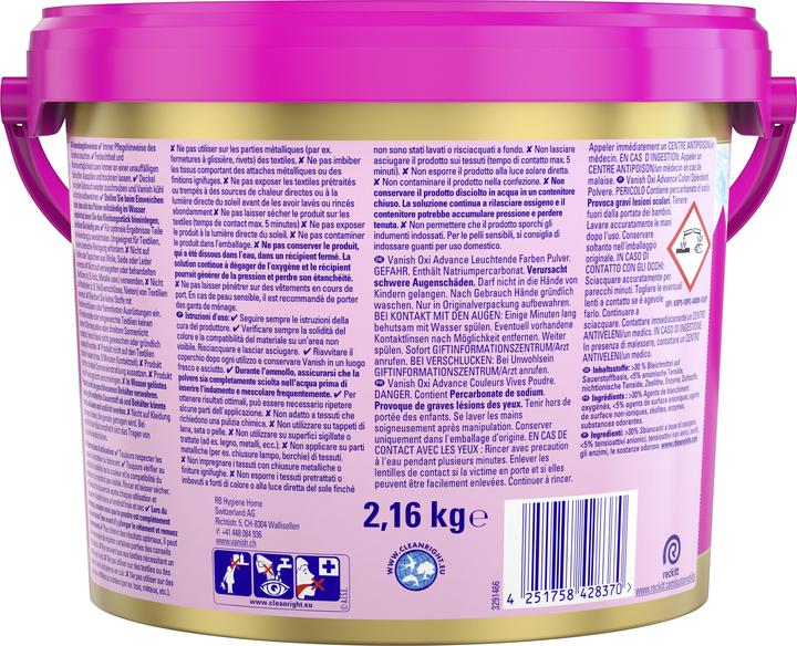 Image du produit Vanish Oxi Advance Or (75 Cycles de lavage, Lessive en poudre)