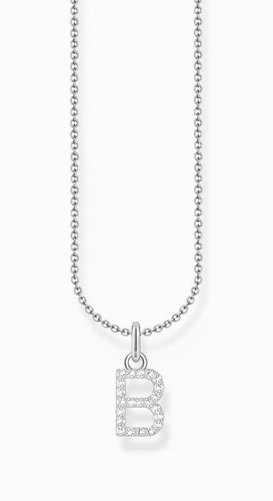 Produktbild Thomas Sabo Kette mit Buchstaben-Anhänger B Silber (925er Silber, 38 - 45 cm)