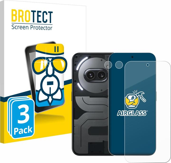 Produktbild BROTECT Schutzglas Schutzfolie Glas Folie Displayschutz klar (3 Stück, Nothing Phone (2a))