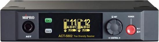 Actual product image Mipro ACT-5802 2-channel receiver with MT-58 plug-in transmitter