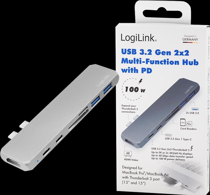 Produktbild LogiLink USB 3.2 (Gen 1) Docking Station (USB-C, 7 Ports)