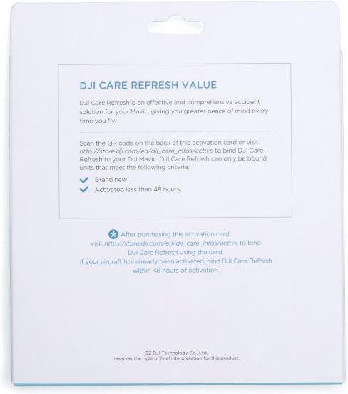 Actual product image DJI Care Refresh (12 months, Technical support)