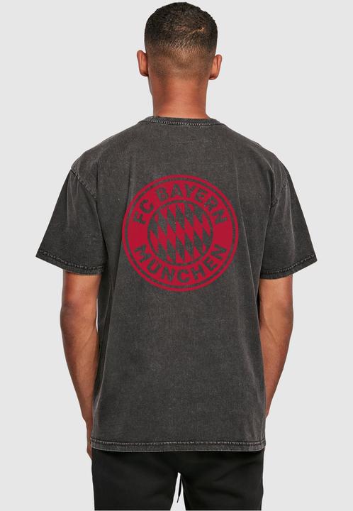 Produktbild FC Bayern München Mia San Mia Red Acid Washed Heavy Oversize Tee - 111611 (L)