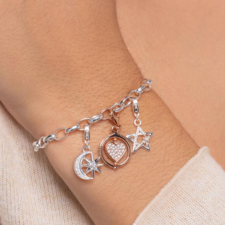 Image du produit Thomas Sabo Charm pendentif coeur pavé or rose (Argent 925)