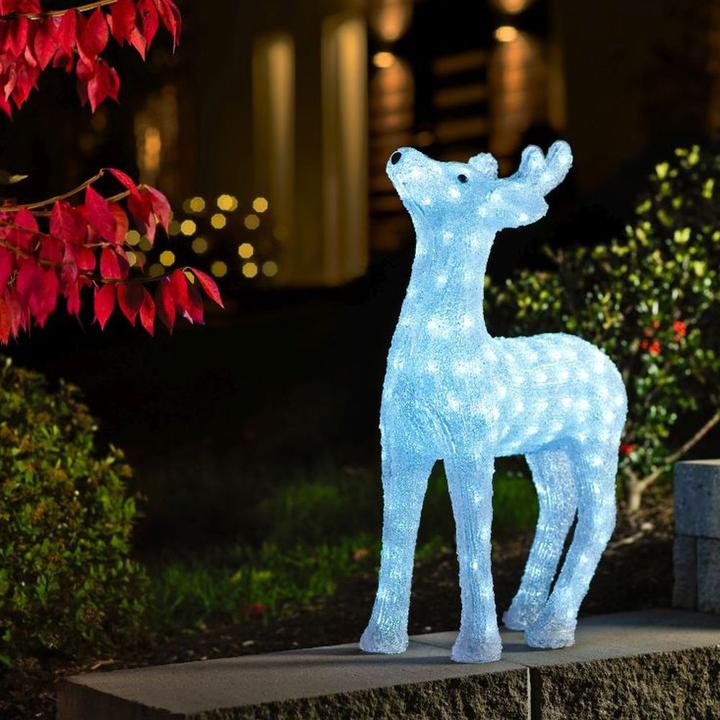Actual product image Konstsmide Acrylic figure reindeer cold white