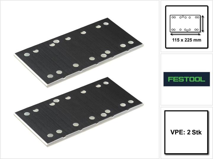 Immagine prodotto Festool Platorello SSH STF 115x225/10 2 pezzi ( 2x 483679 ) per cursore RS 200, Rs 2, RS 100, RS