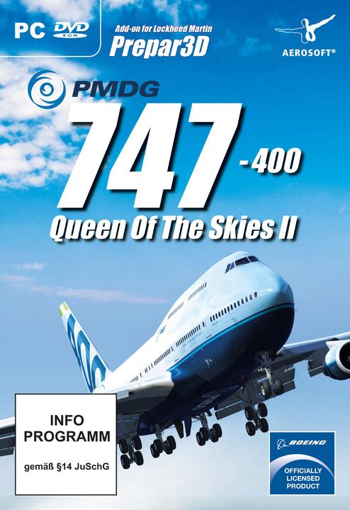 Actual product image Aerosoft PMDG 747-400 Queen of the Skies II Prepar 3D V4 (PC, DE)