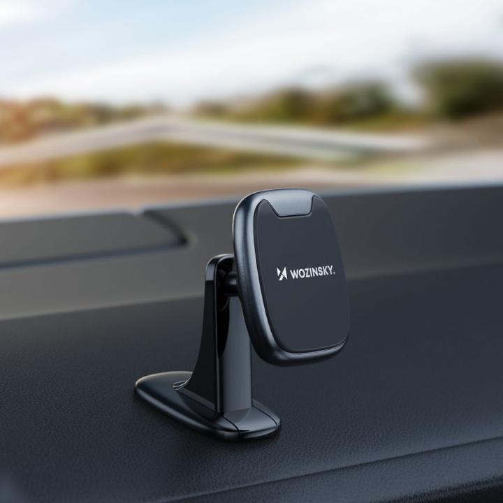 Actual product image Wozinsky WUMTD magnetic phone holder for car dashboard - black