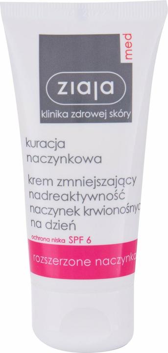 Ziaja Moisturizing Skin With A Tendency To Redness Spf 6 Capillary Care 50 Ml (Sonnencreme Gesicht, 50 ml)