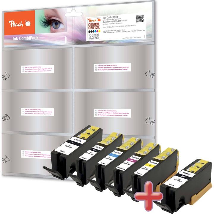 Immagine prodotto Peach CLI-551XL, PGI-550XL Multipack (M, PBK, Y, C, FC)