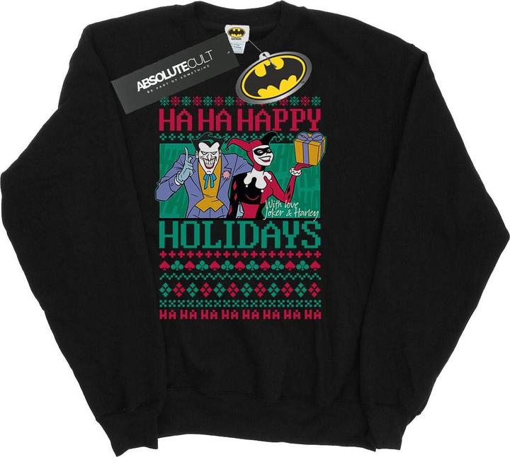 Produktbild Joker And Harley Quinn Ha Ha Happy Holidays Sweatshirt Mädchen (116)
