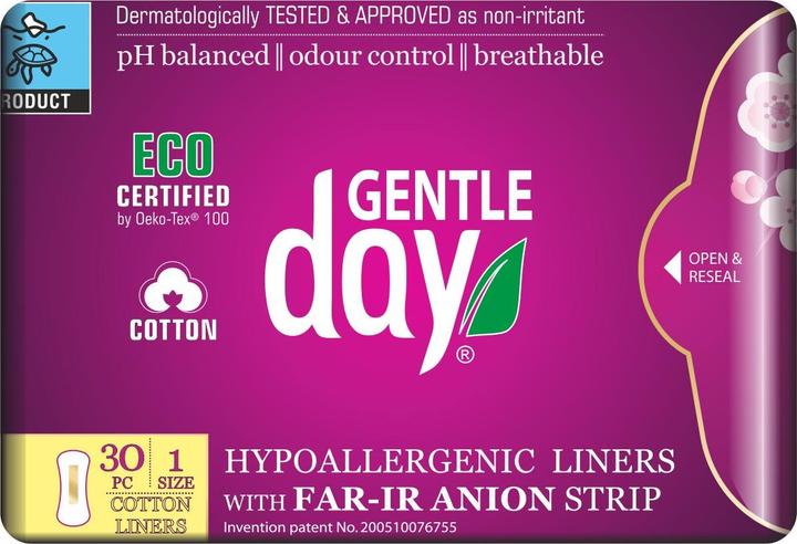 Actual product image Gentle Day Hygienic inserts with anion belt 30 pcs - (30 x, Panty liners)