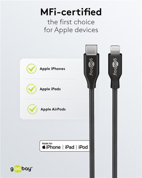 Produktbild Goobay Lightning - USB-C Kabel (1 m, USB 2.0)