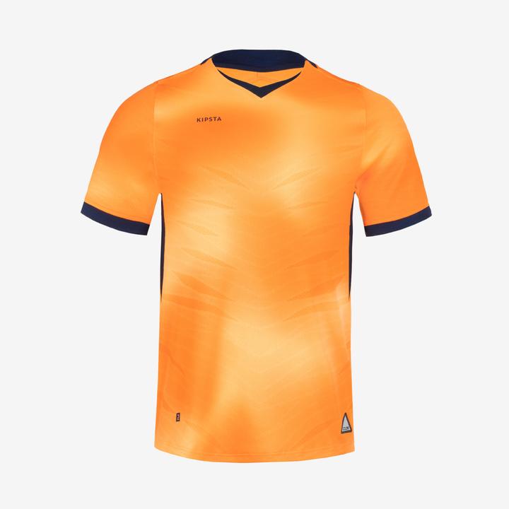 Produktbild Kipsta Damen/Herren Fussball Trikot kurzarm - CLR orange/marineblau (XL)