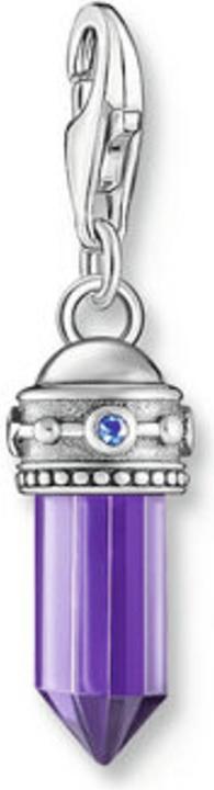 Produktbild Thomas Sabo Charm-Anhänger Hexagon mit imitiertem Amethyst Silber geschwärzt (925er Silber)