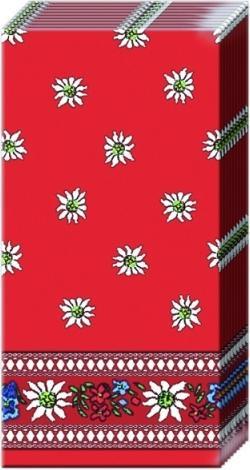 Produktbild IHR Taschentuch Edelweiss rot