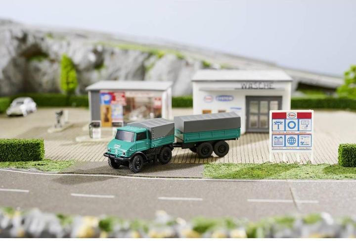 Image du produit Carson 1:87 MB Unimog forestier avec remorque 2.4G 100%RTR (RTR Prêt à fonctionner)