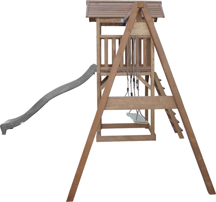Produktbild Axi Beach Tower Spielturm mit Doppelschaukel Braune - Graue Rutsche