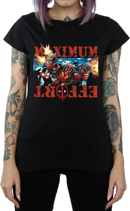 Image du produit - T-shirt DEADPOOL MAXIMUM EFFORT - Femme (XL)