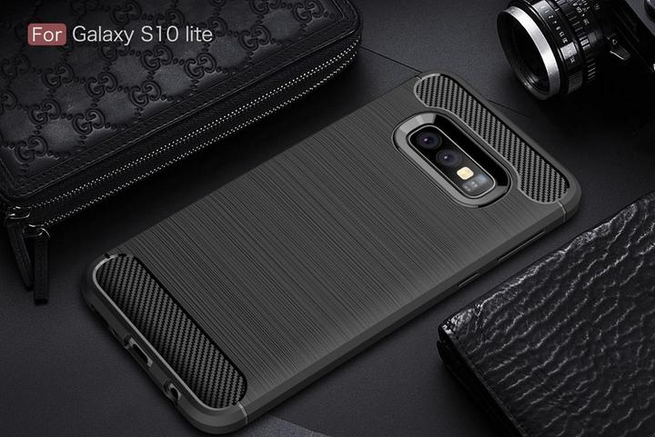 Produktbild Screenguard Samsung Galaxy S10e Hülle Carbon Brushed Soft TPU (Samsung Galaxy S10e)