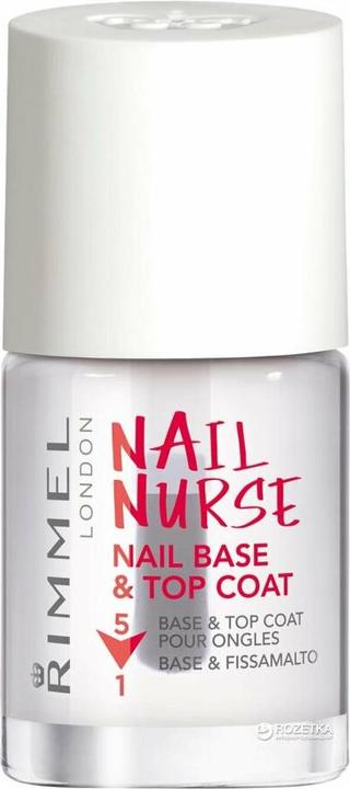 Actual product image Rimmel London Nail Nurse Base & Top Coat (Transparent, Base coat, Top coat)