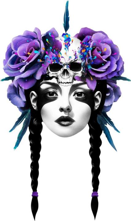 Produktbild Trenddeko New Way Warrior - Totenschädel (48 x 80 cm)