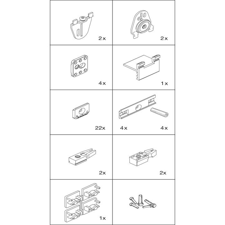 Actual product image HAWA Sliding door fittings -REGAL B 25 H/SP, Forslide