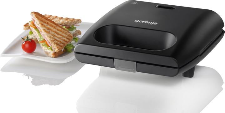 Produktbild Gorenje Mini-Sandwich-Grill - schwarz· 700 W, stufenlose Temperatureinstellung, antihaftbeschitet