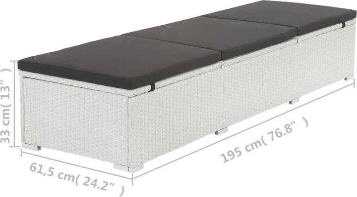 Produktbild VidaXL Sonnenliege mit er Auflage (195 cm)