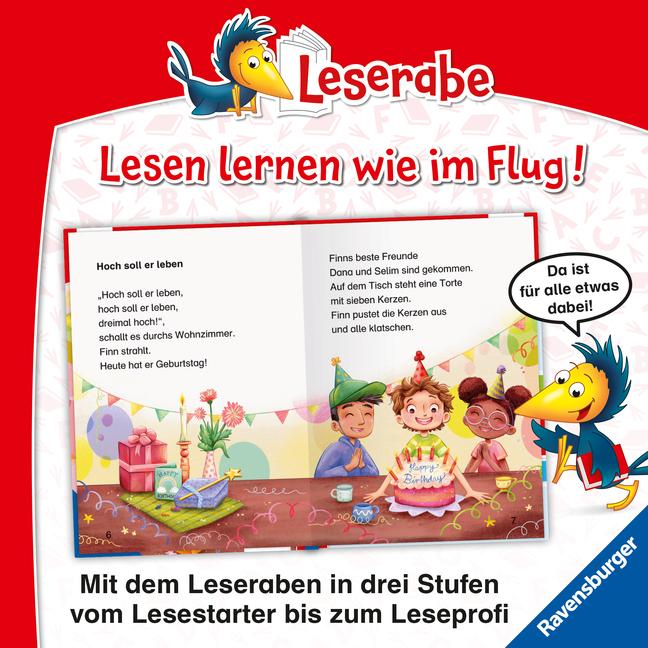 Produktbild Ravensburger Ein fantastischer Geburtstag - lesen lernen mit dem Leserabe - Erstlesebuch - Kinderbuch ab 6 (Deutsch, Maja von Vogel, Phine Wolff, 2024)