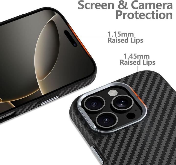 Produktbild Tech-Protect Ion Carbon MagSafe Case für Samsung Galaxy S25 Ultra - Schwarz (Samsung Galaxy S25 Ultra)