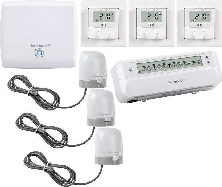 Produktbild Homematic IP Starter-Set Fussbodenheizung – für 3 Räume