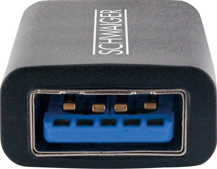Produktbild Schwaiger Ladeadapter USB3.1C->USB3.0A schwarz