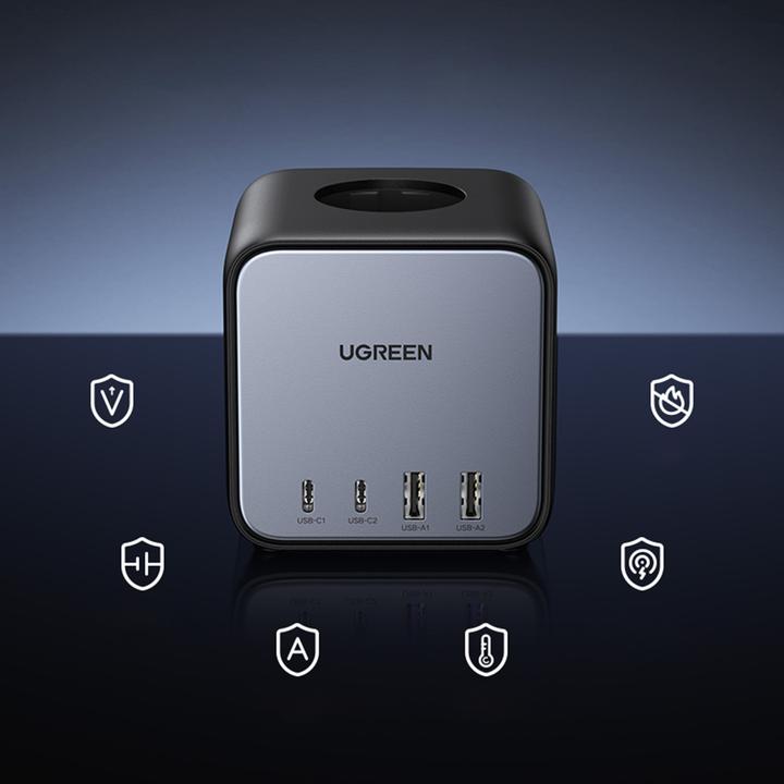 Actual product image Ugreen Cube CD268 (3 x, USB-A, USB-C, CEE 7/4, 1.80 m)
