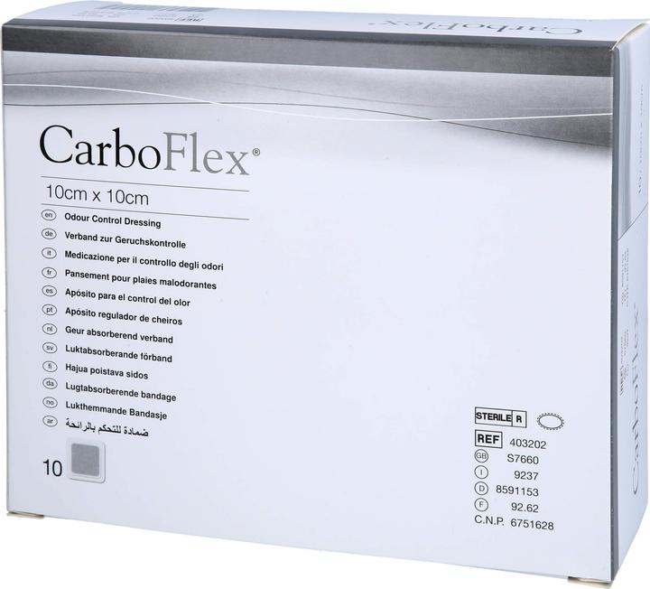 Actual product image Carboflex Aktivkohle Verband 10x10cm steril