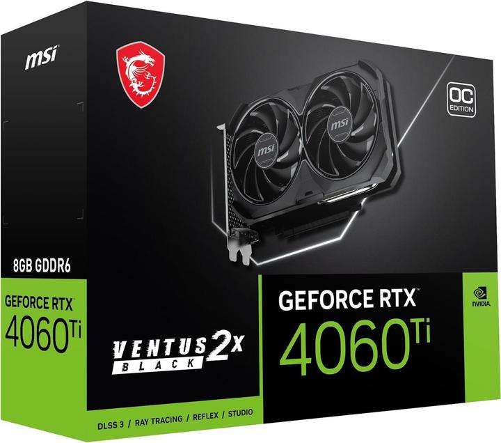 Produktbild MSI GeForce RTX 4060 Ti VENTUS 2X E1 OC (8 GB)