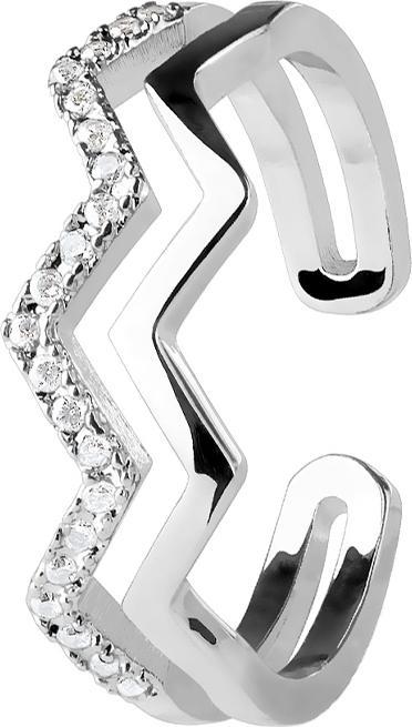 Produktbild Hollywood Body Jewelry Ring silber Welle mit Kristall (47)